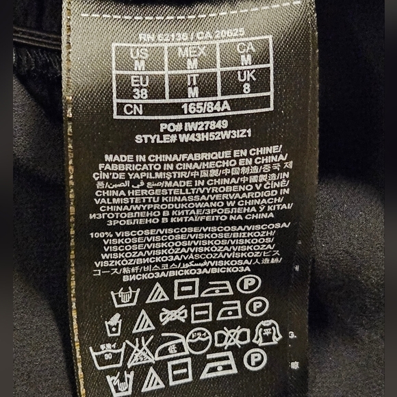 guess black viscose long sleeve wrap blouse work career blouse size M - Picture 10 of 10